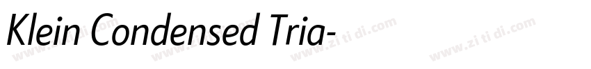 Klein Condensed Tria字体转换